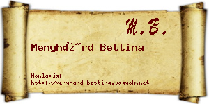 Menyhárd Bettina névjegykártya