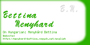 bettina menyhard business card