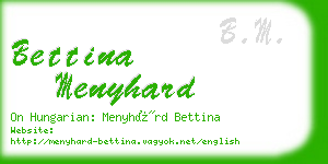 bettina menyhard business card